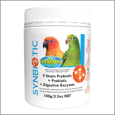 Vetafarm Synbiotic Avian Probiotic Prebiotic Digestive Bird Aid(100g)